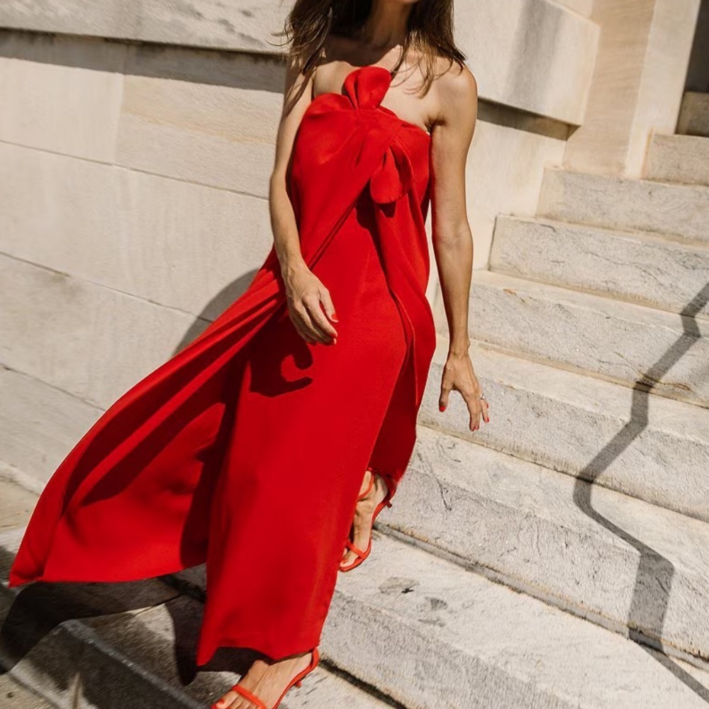 NWT, Antonio Melani × Elizabeth Damrich Radzwill Crepe Strapless Dress Size 6 - Picture 5 of 13